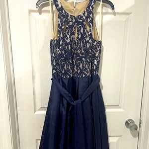 Eliza J blue mid length dress